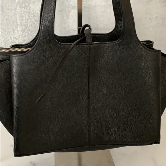 Celine small tri fold black leather hand bag ties - Picture 7 of 11